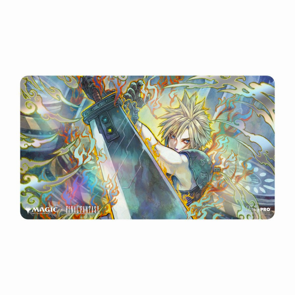 Ultra PRO FINAL FANTASY Buster Sword Spot Foil Playmat Magic The Gathering MTG Accessories 24x13.5in Non-Slip Rubber Backing
