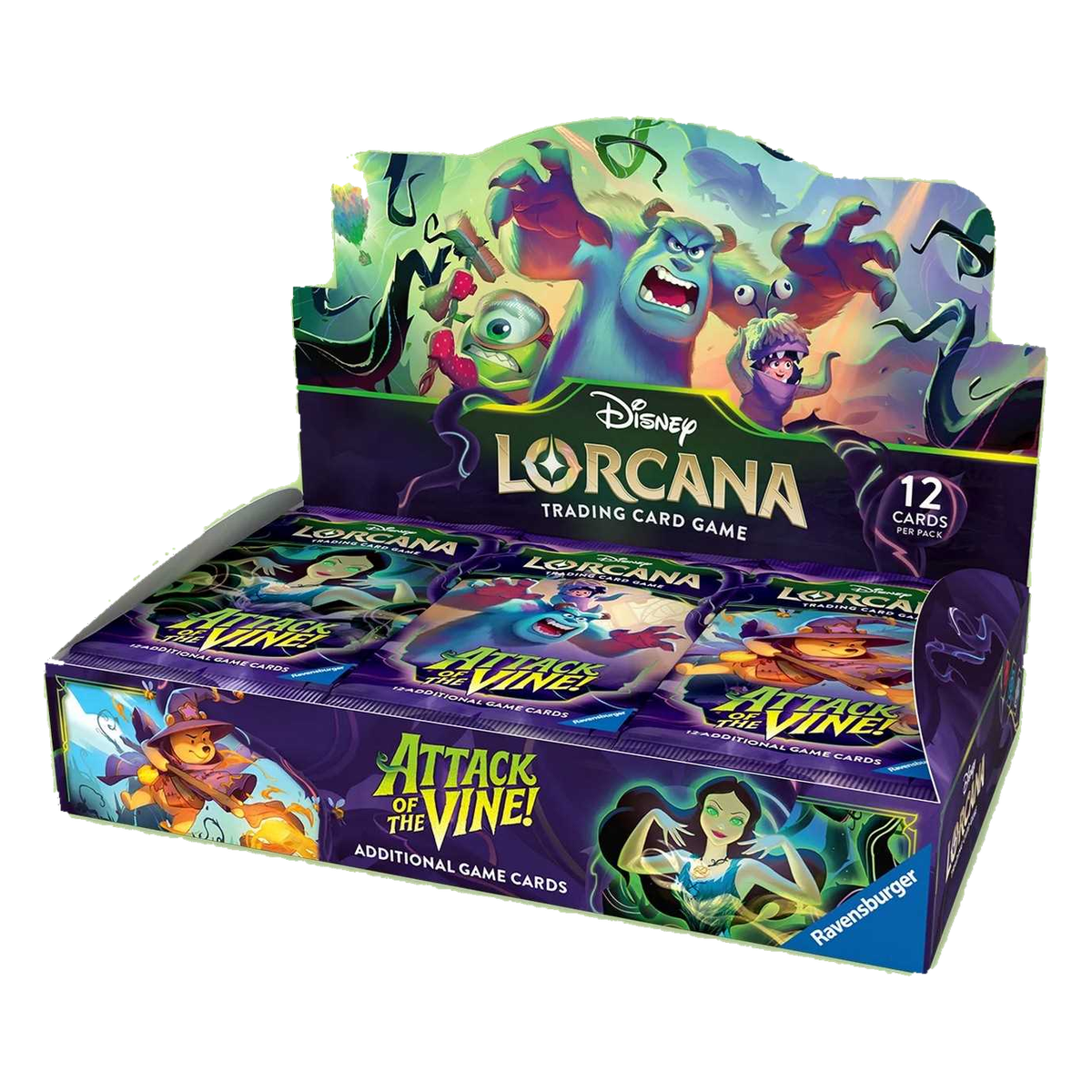Lorcana Attack of the Vine! booster box 4 box case PNG booster box