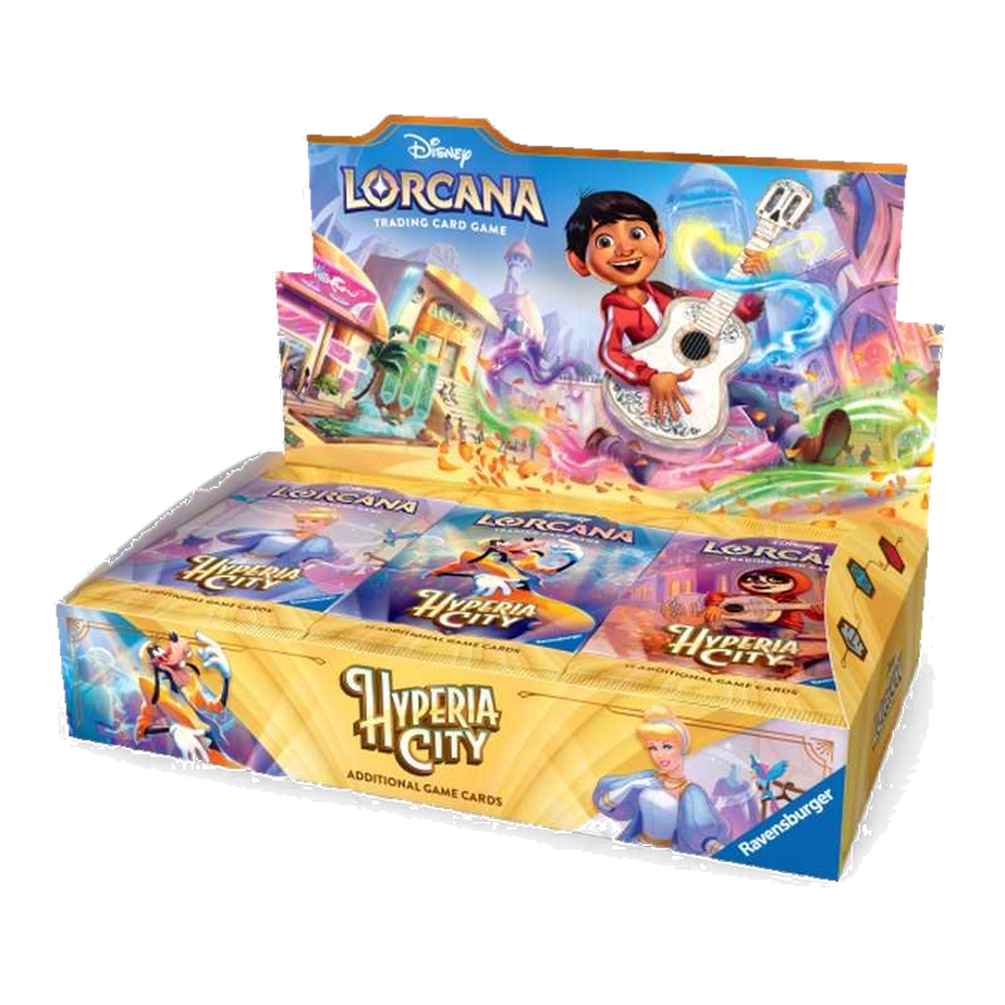Lorcana Hyperia City booster box PNG