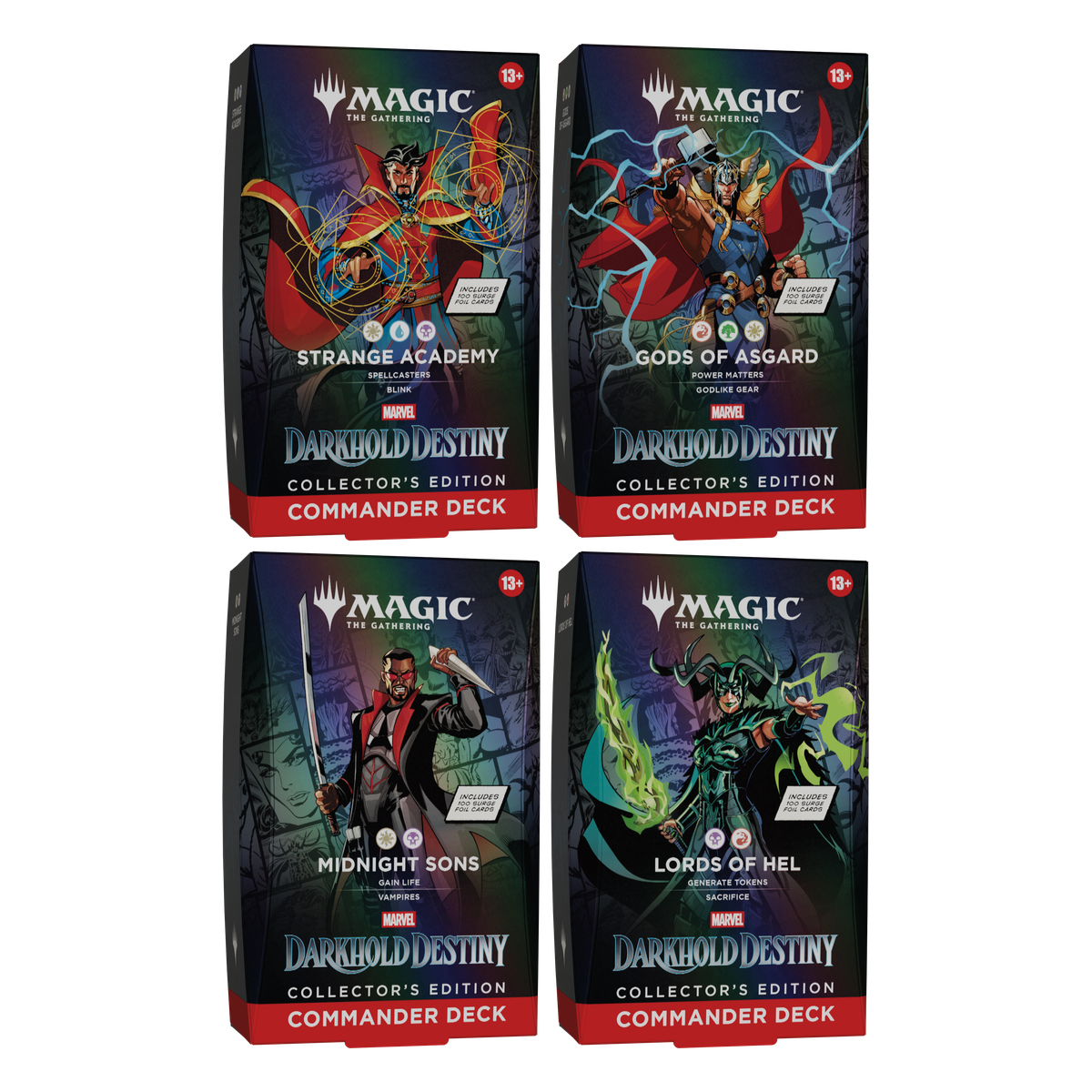 MTG Marvel Darkhold Destiny collectors edition commander decks PNG