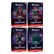 MTG Marvel Darkhold Destiny commander deck display of 4 PNG