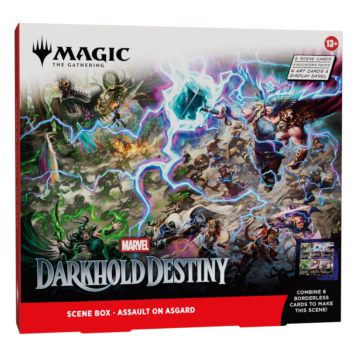 MTG Marvel Darkhold Destiny scene box Assault on Asgard PNG