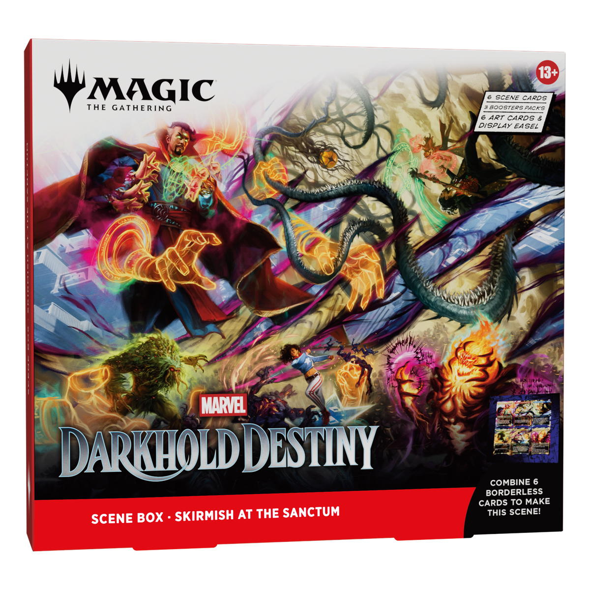 MTG Marvel Darkhold Destiny scene box Skirmish at the Sanctum PNG