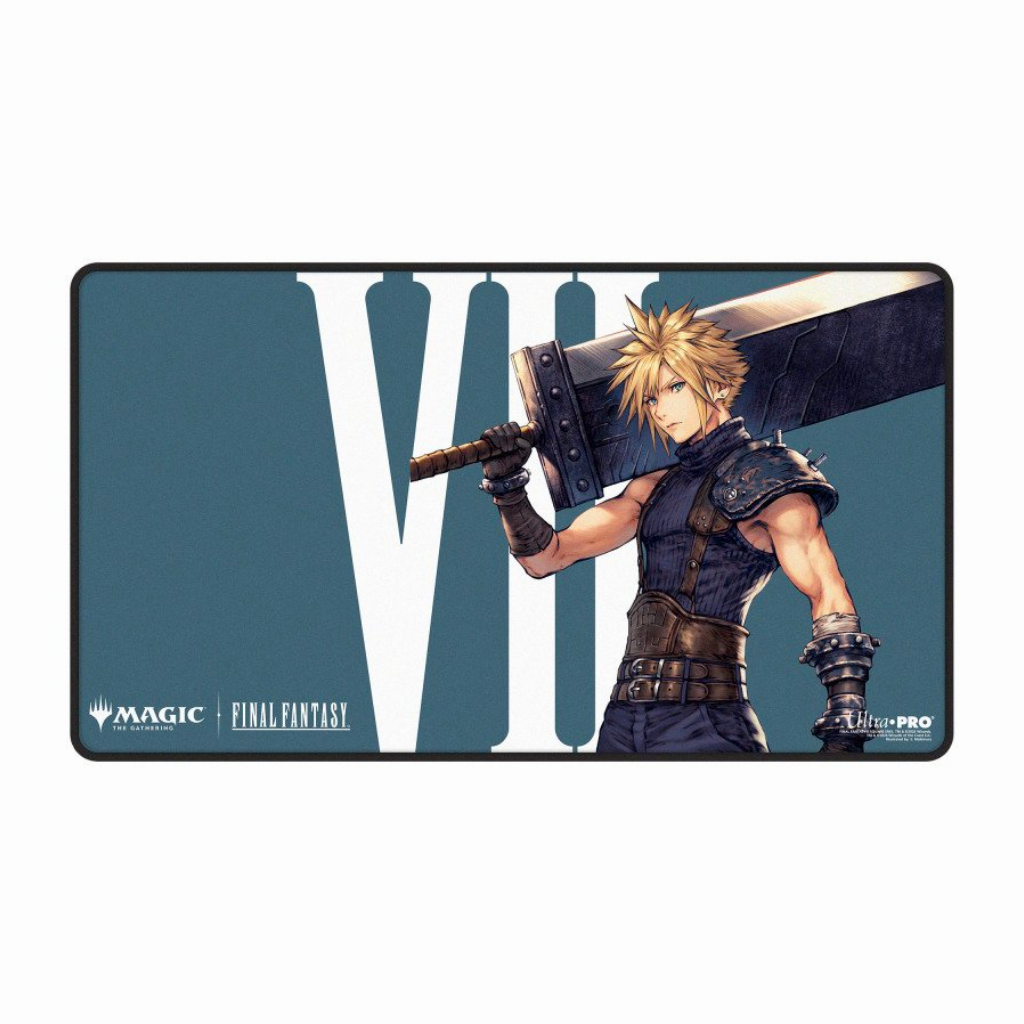 Ultra PRO FINAL FANTASY Cloud Ex-SOLDIER Black-Stitched Playmat Magic The Gathering MTG 24x13.5in