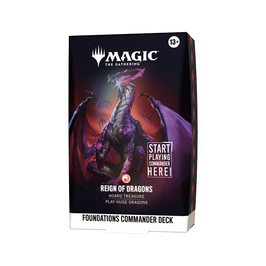 Foundations Commander Deck Reign of Dragons Magic The Gathering MTG Dragons Lathliss PNG
