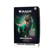 Foundations Commander Deck Tramplesaurus Rex Magic The Gathering MTG Dinosaurs Ghalta PNG
