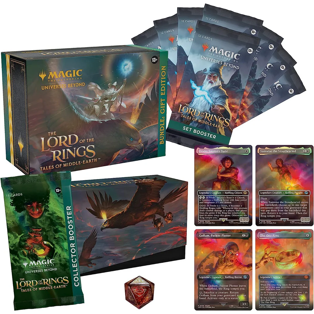 The Lord of the Rings Tales of Middle-earth Gift Edition Bundle for Magic: The Gathering contents