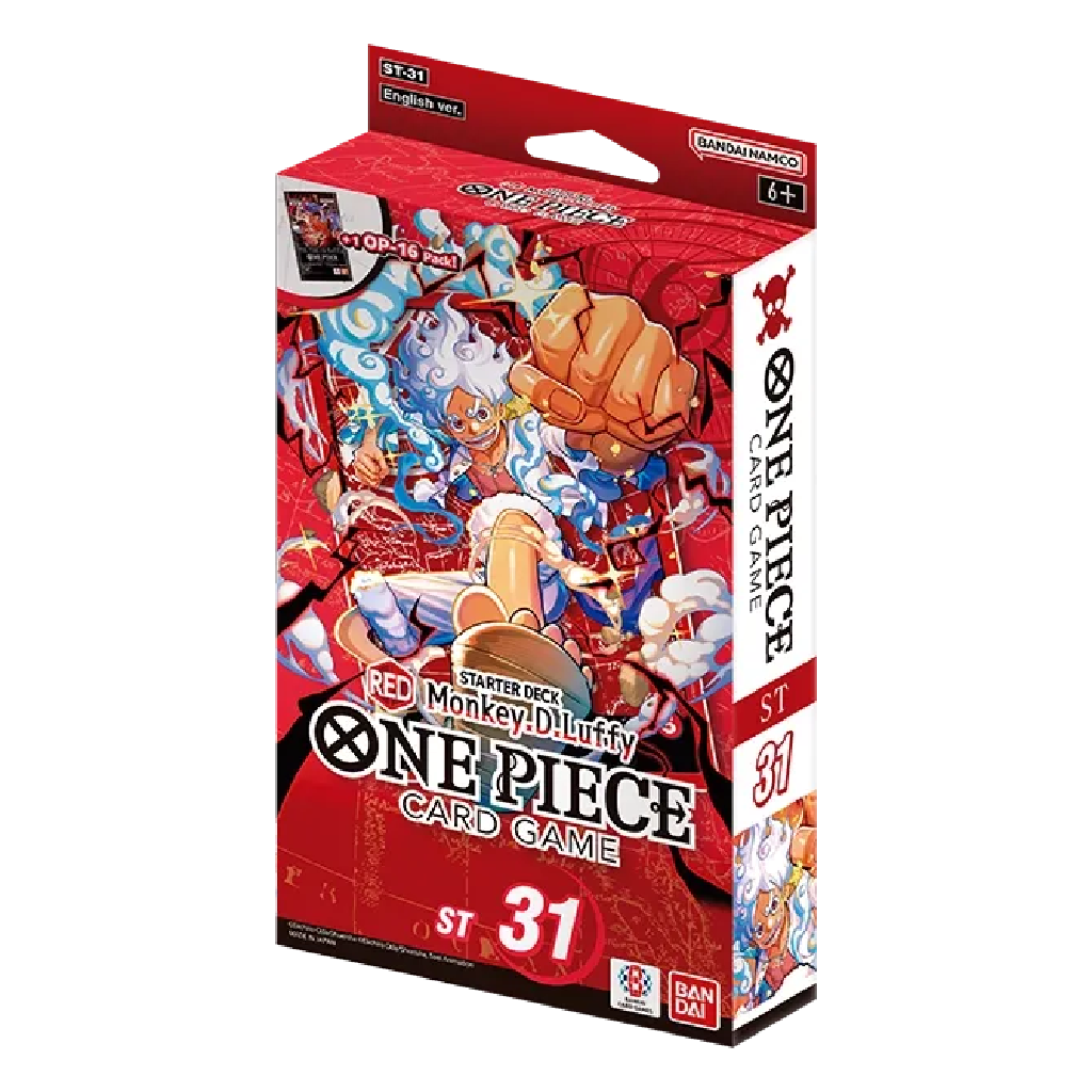 One Piece Card Game Starter Deck ST-31 Bandai Mono-Red Aggro Straw Hat Crew Trading Card Game

