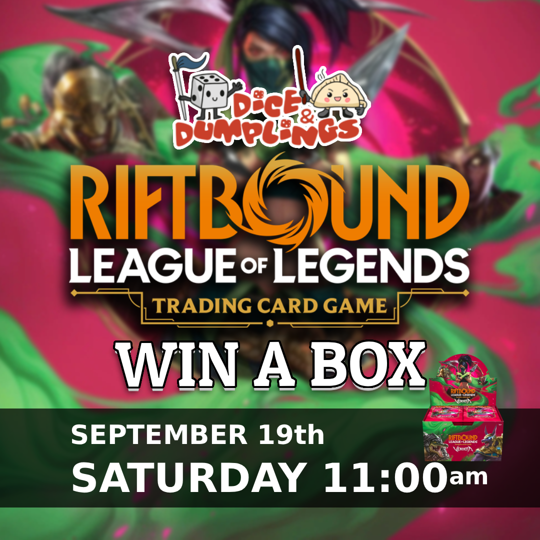 WIN A BOX Summoner Skirmish - September 19th - Riftbound Dice and Dumplings