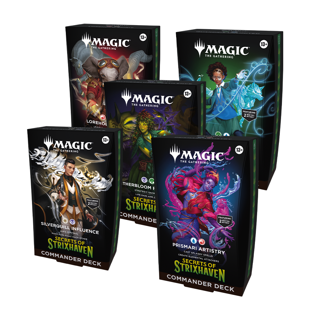 “Secrets of Strixhaven Commander Decks complete set of five”