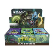 “Secrets of Strixhaven Play Booster Box for Magic: The Gathering featuring the five Strixhaven colleges”