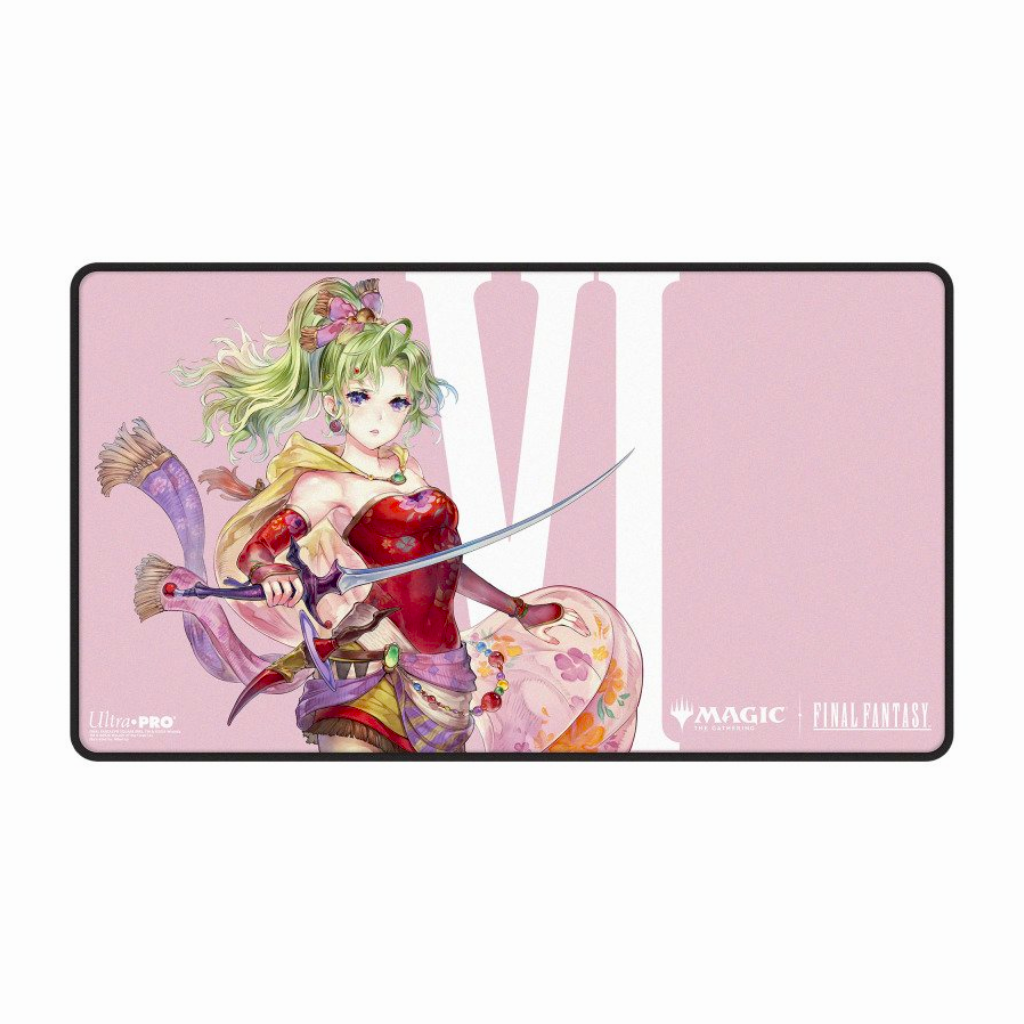 Ultra PRO FINAL FANTASY Terra Herald of Hope Black-Stitched Playmat Magic The Gathering MTG 24x13.5in