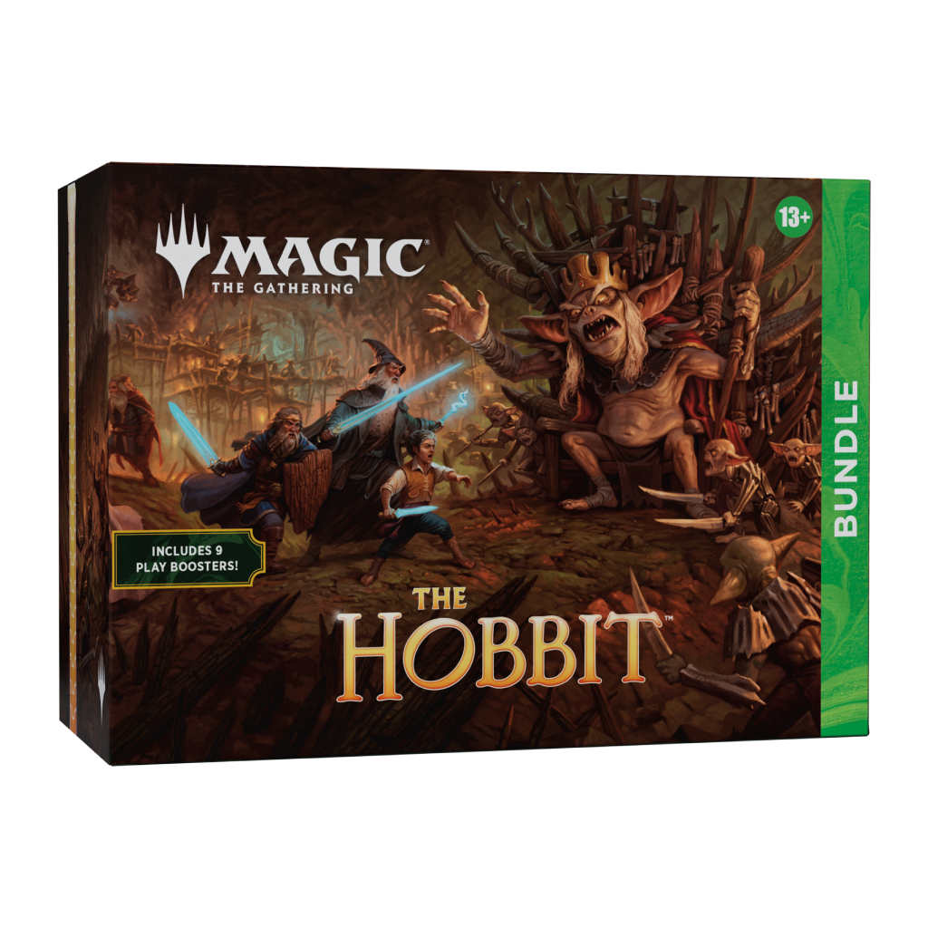 The Hobbit Bundle Magic The Gathering MTG Front Box Art Goblin King Scene PNG