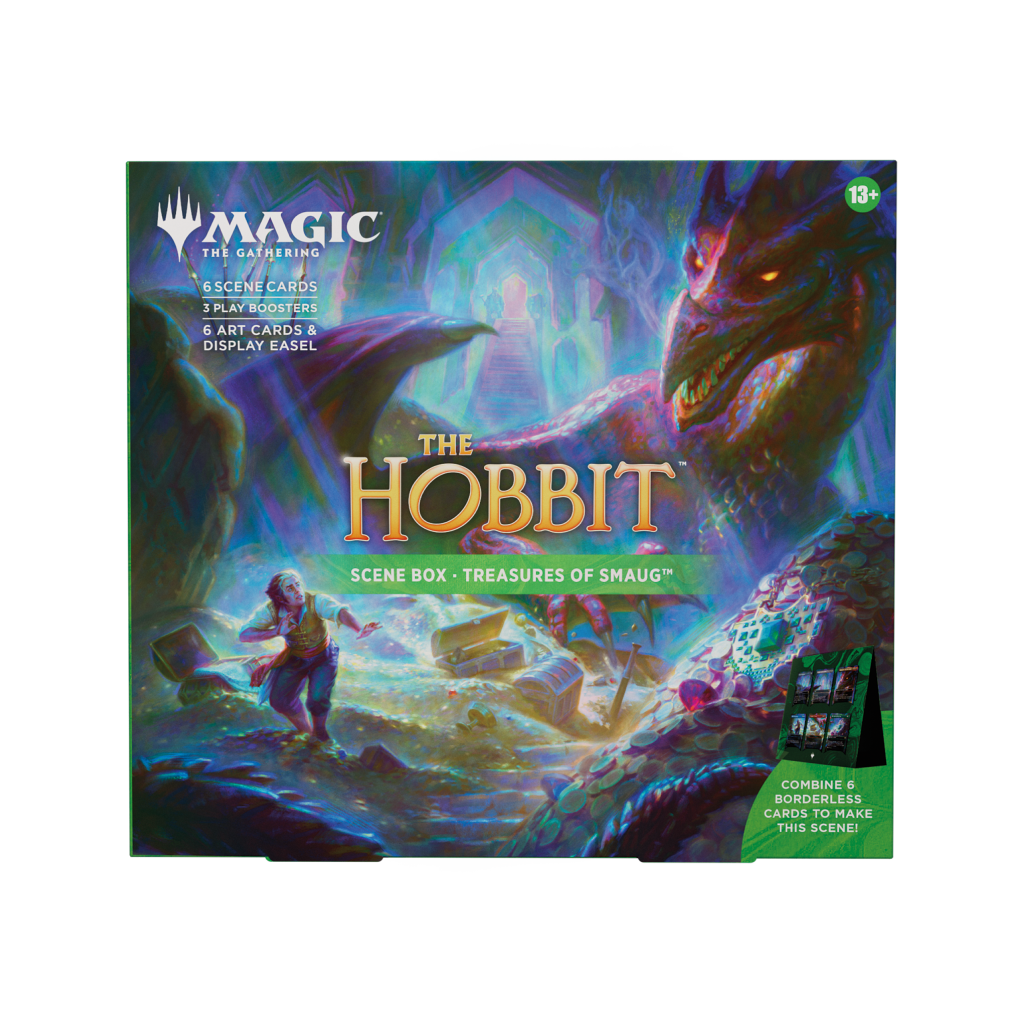 The Hobbit Scene Box Treasures of Smaug Magic The Gathering MTG 6 Foil Borderless Scene Cards PNG
