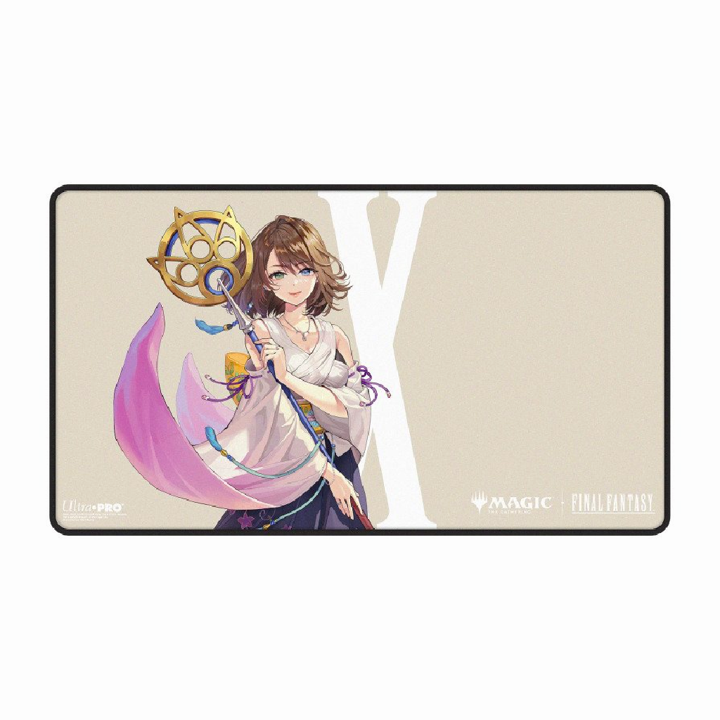 Ultra PRO FINAL FANTASY Yuna Grand Summoner Black-Stitched Playmat Magic The Gathering MTG 24x13.5in